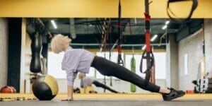 woman doing stretching exercise